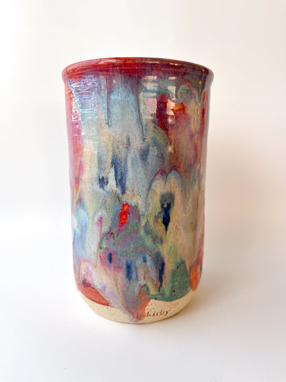 rainbow glaze bottle chiller / vase no.3