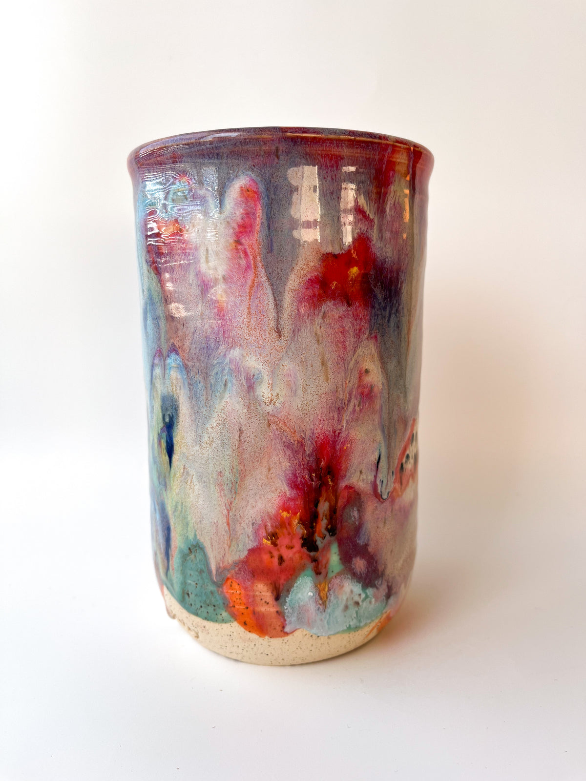 rainbow glaze bottle chiller / vase no.3