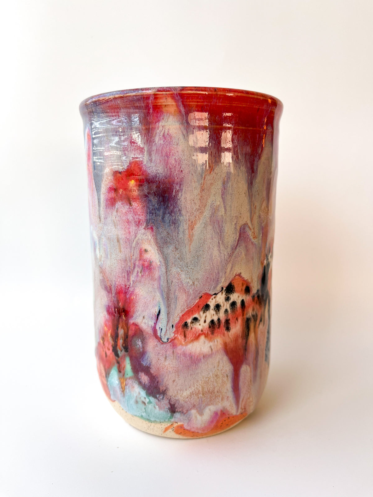 rainbow glaze bottle chiller / vase no.3