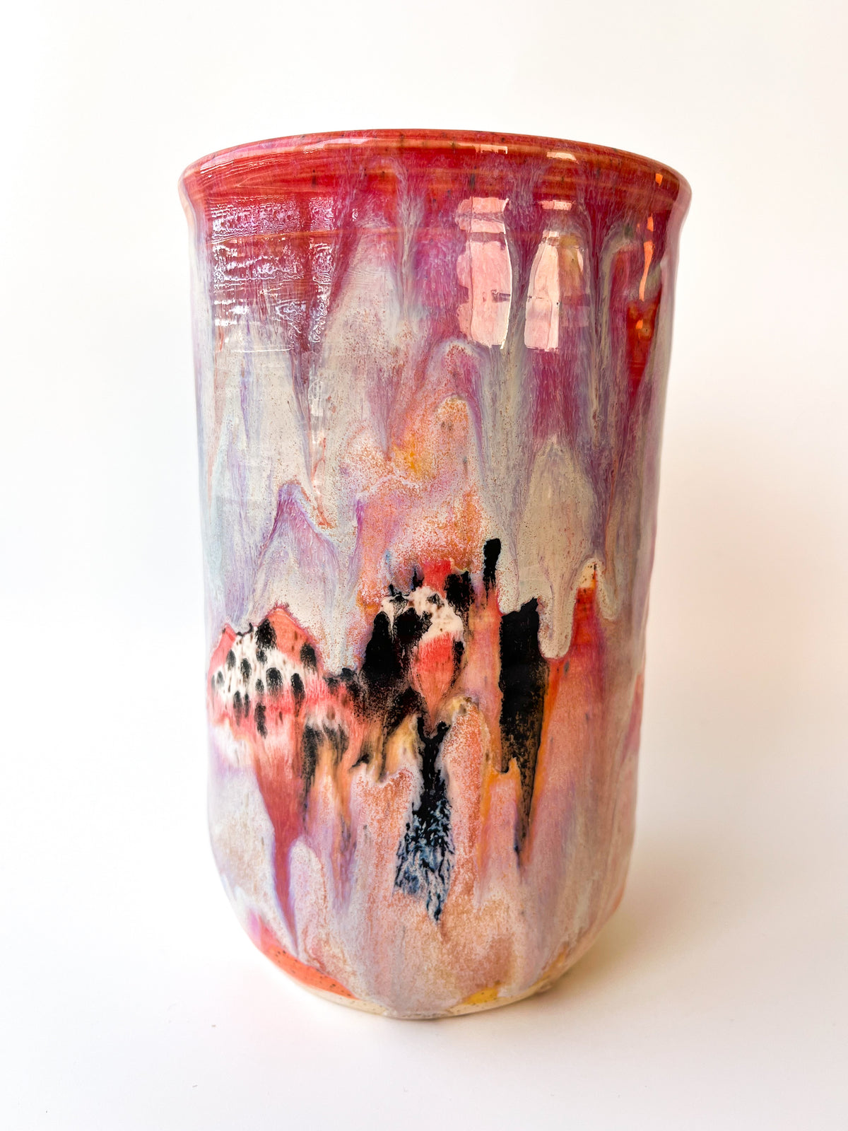 rainbow glaze bottle chiller / vase no.3