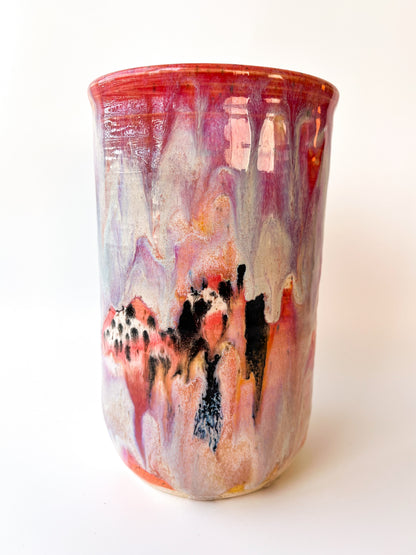rainbow glaze bottle chiller / vase no.3