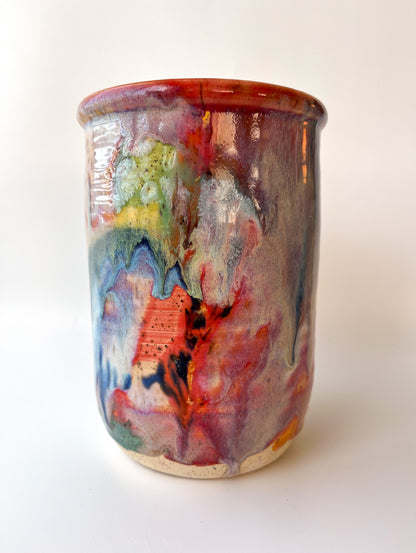 rainbow glaze bottle chiller / vase no.4