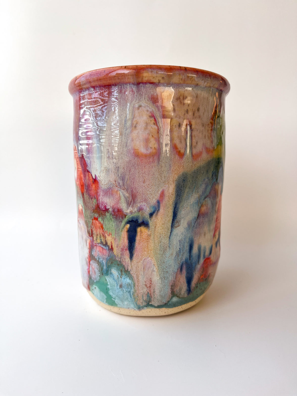 rainbow glaze bottle chiller / vase no.4