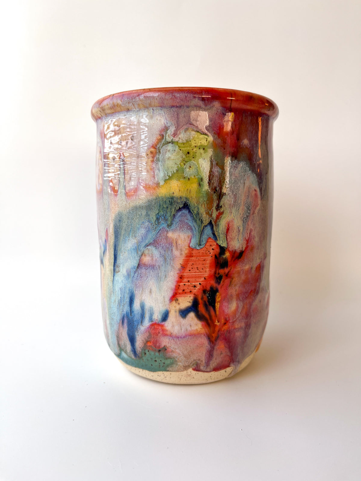 rainbow glaze bottle chiller / vase no.4