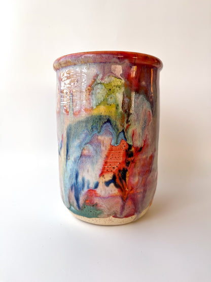 rainbow glaze bottle chiller / vase no.4