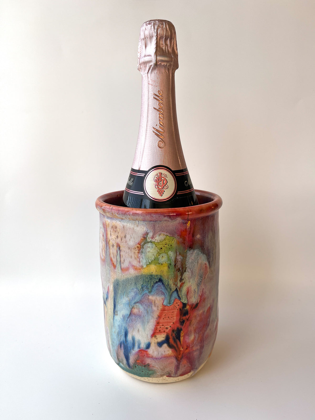 rainbow glaze bottle chiller / vase no.4