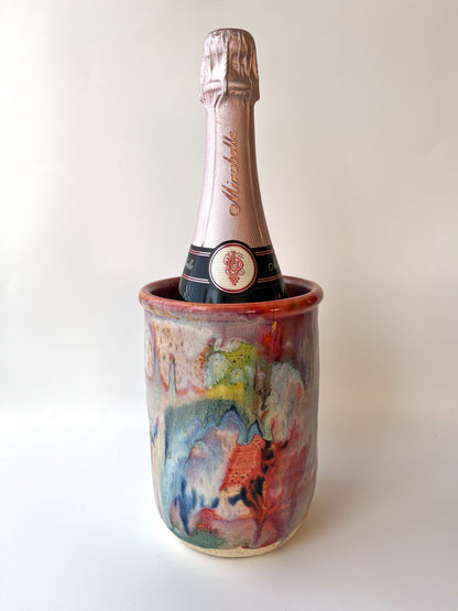 rainbow glaze bottle chiller / vase no.4