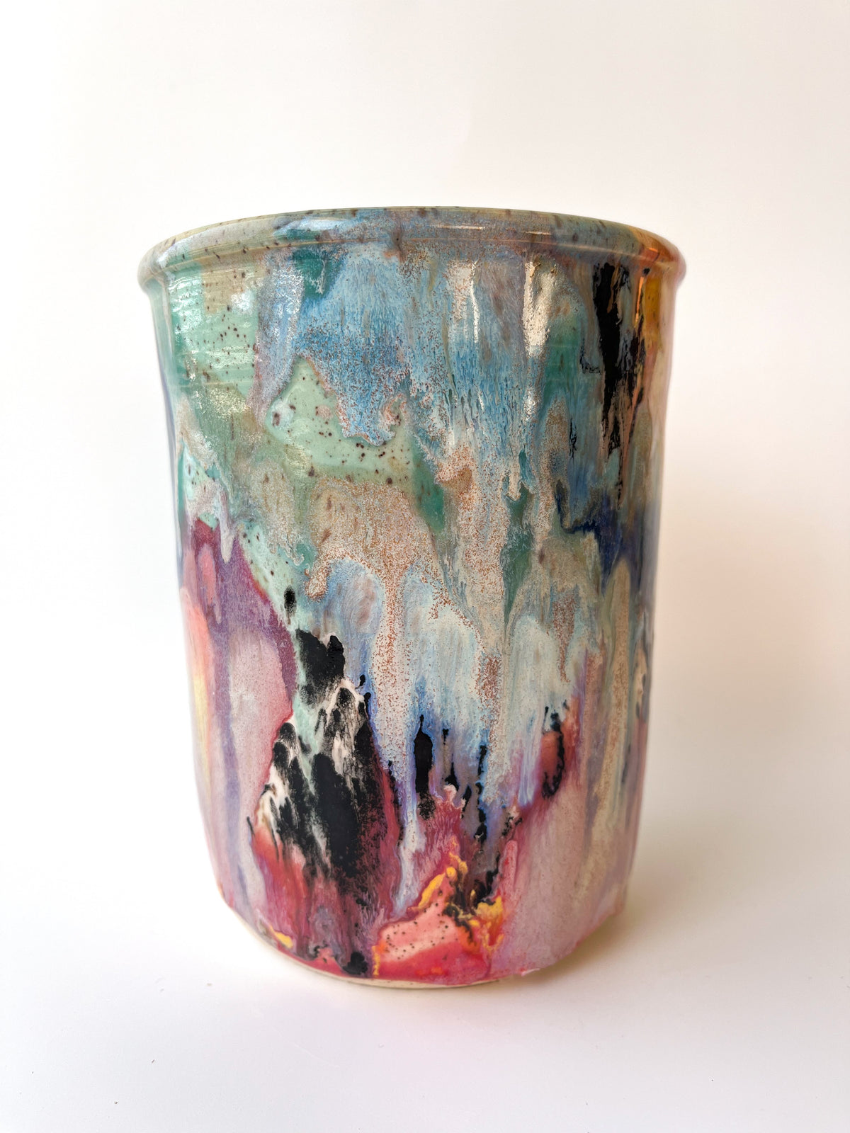 rainbow glaze bottle chiller / vase no.5