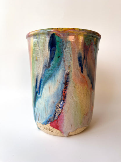 rainbow glaze bottle chiller / vase no.5