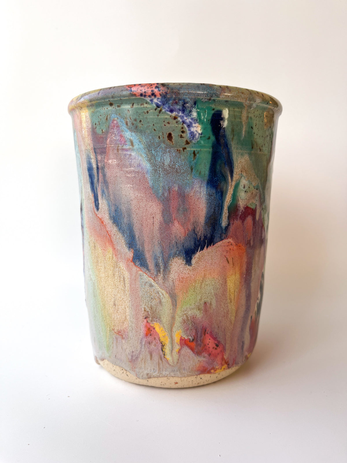 rainbow glaze bottle chiller / vase no.5