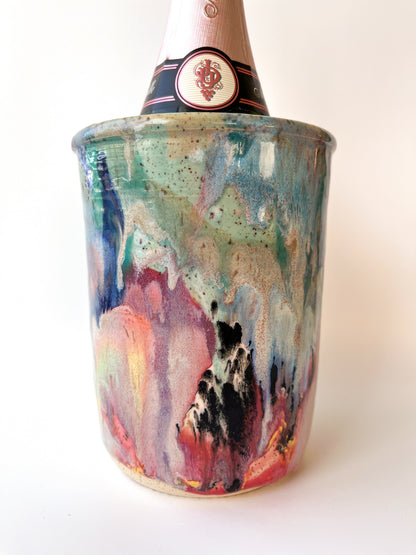rainbow glaze bottle chiller / vase no.5