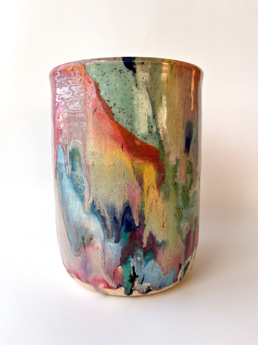 rainbow glaze bottle chiller / vase no.6