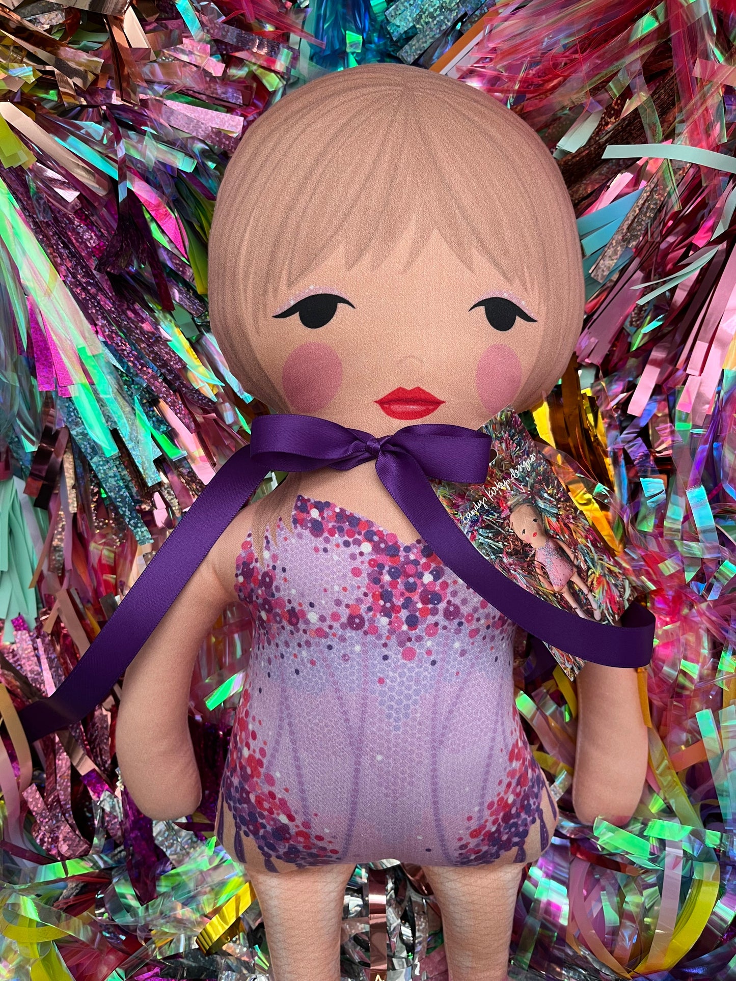 the unstuffed lover doll in purple