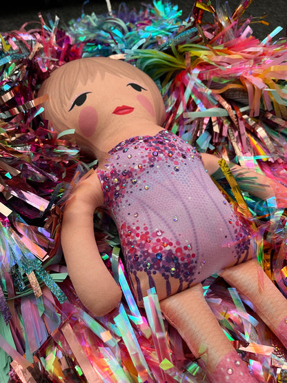 the unstuffed lover doll in purple