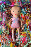 the unstuffed lover doll in pink and blue