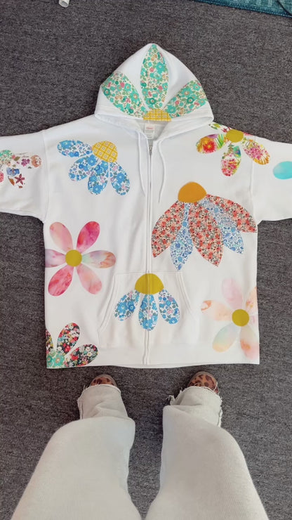 custom floral hoodie