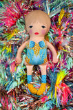 the unstuffed lover doll in teal